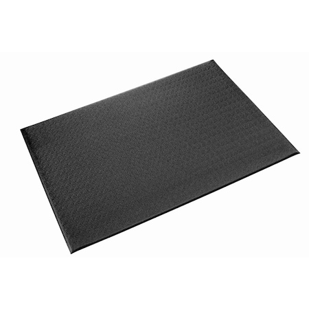 Crown Matting Technologies Antifatigue Mat, 12' L x 3' W, 9/16" Thickness, High density PVC top, Black WB Z312KP